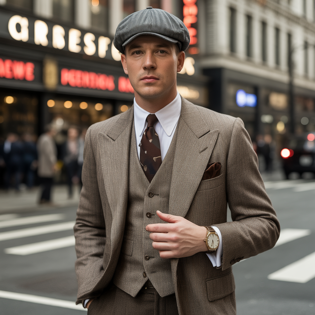 1920s mens cap