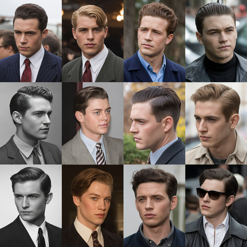 1930s-2000s mens hairstyles