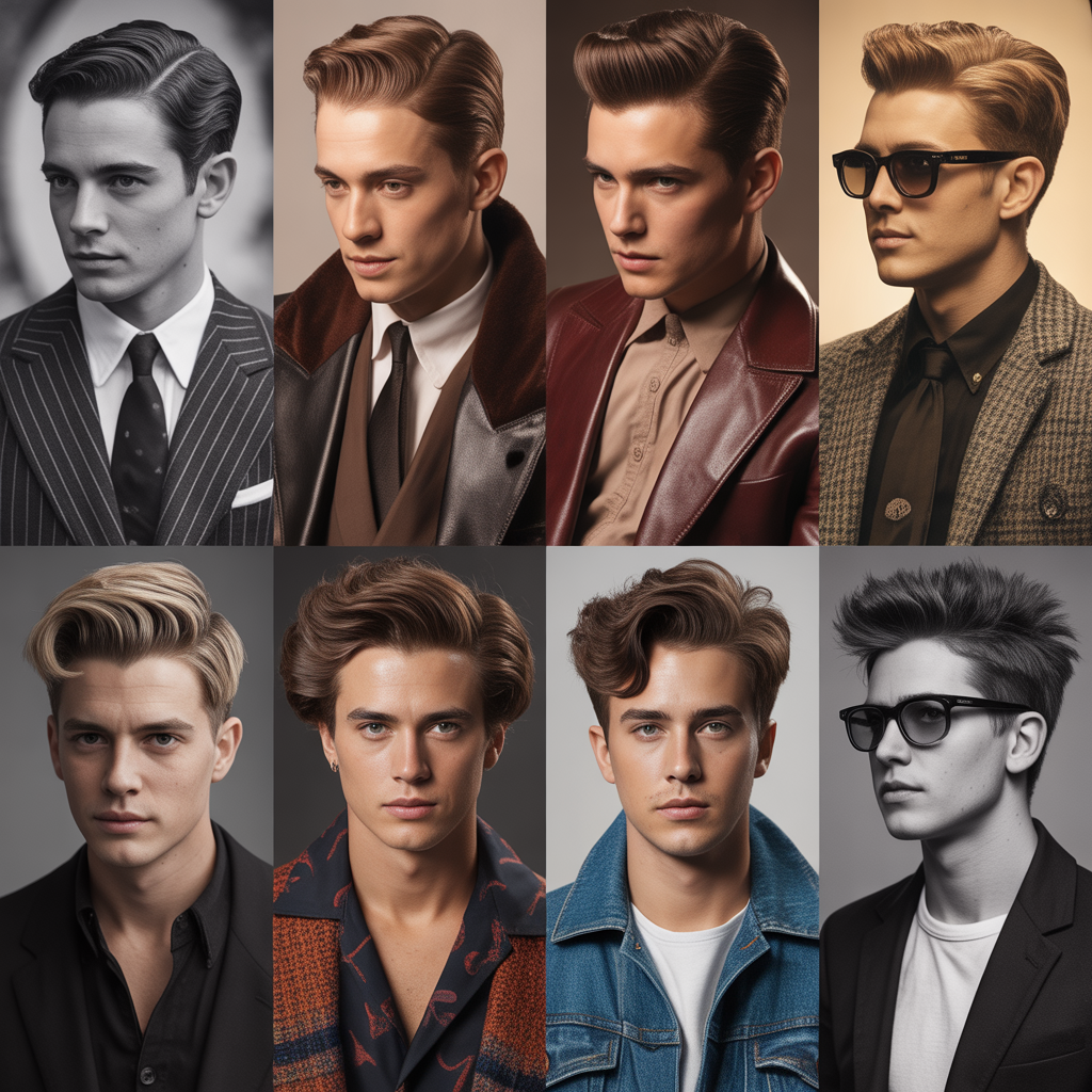 1930s-2000s mens hairstyles