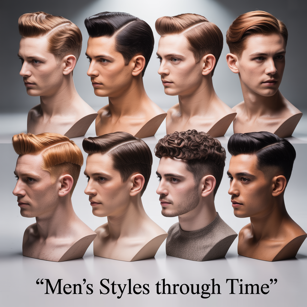 1930s-2000s mens hairstyles