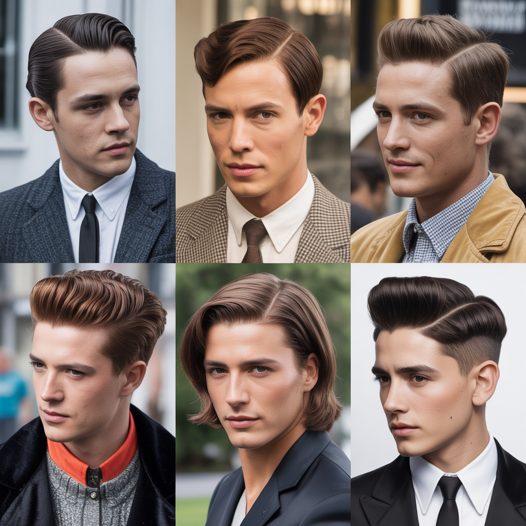 1930s-2000s mens hairstyles