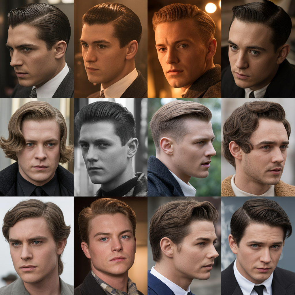 1930s-2000s mens hairstyles