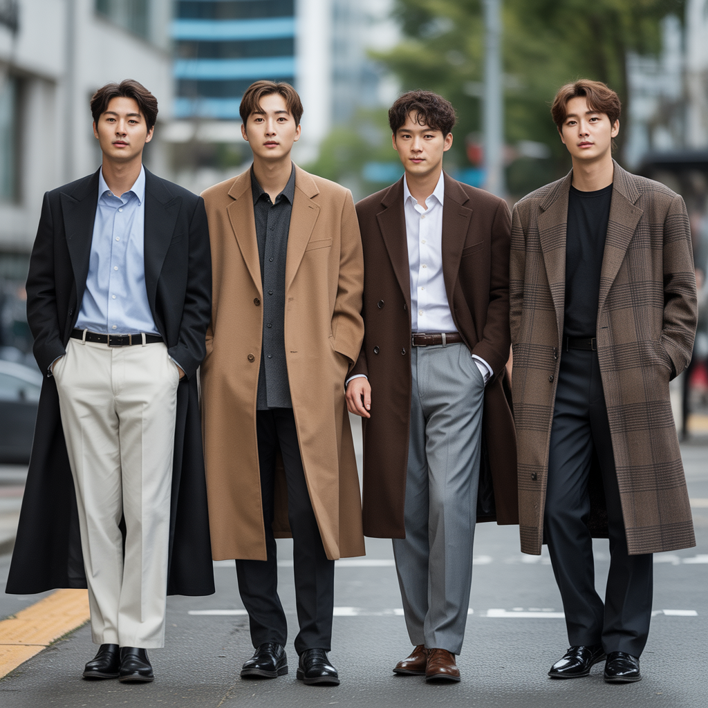 20 stylish korean mens outfit ideas with overcoat