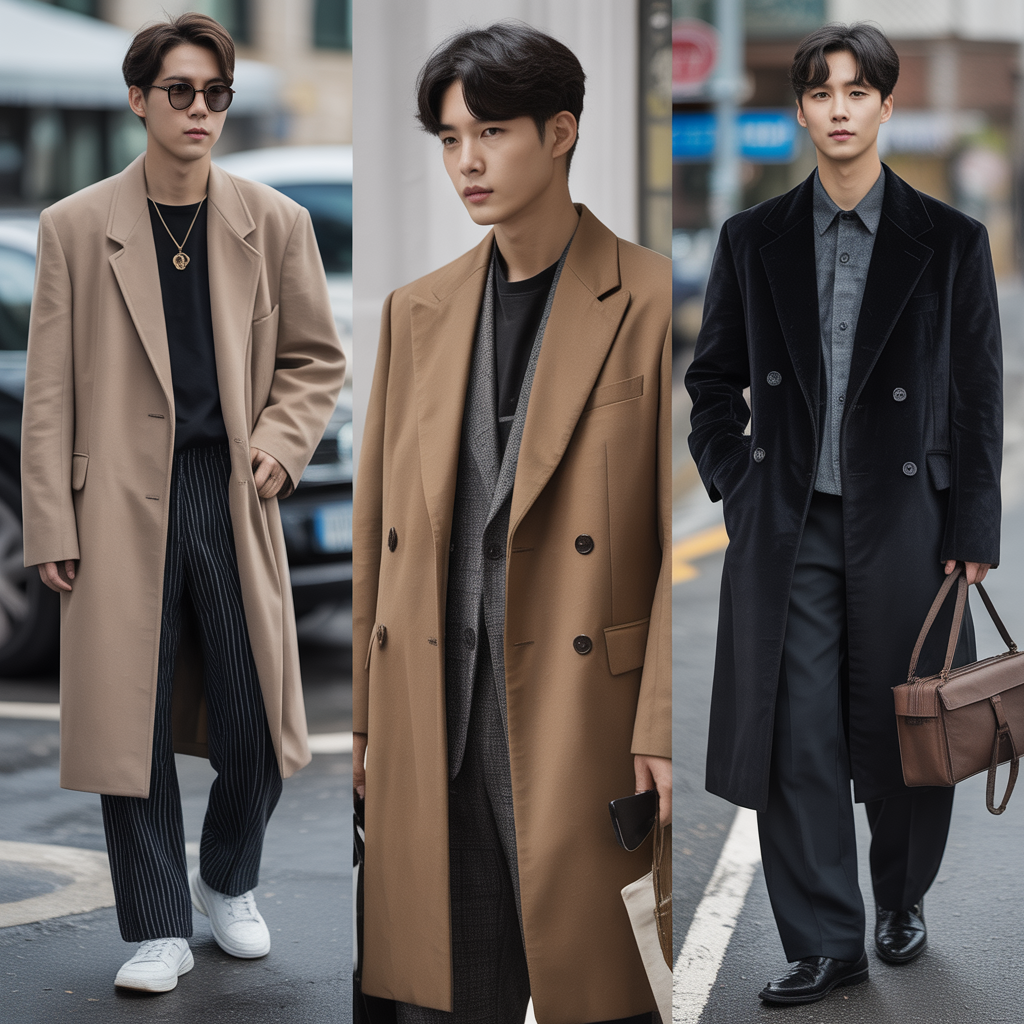 20 stylish korean mens outfit ideas with overcoat