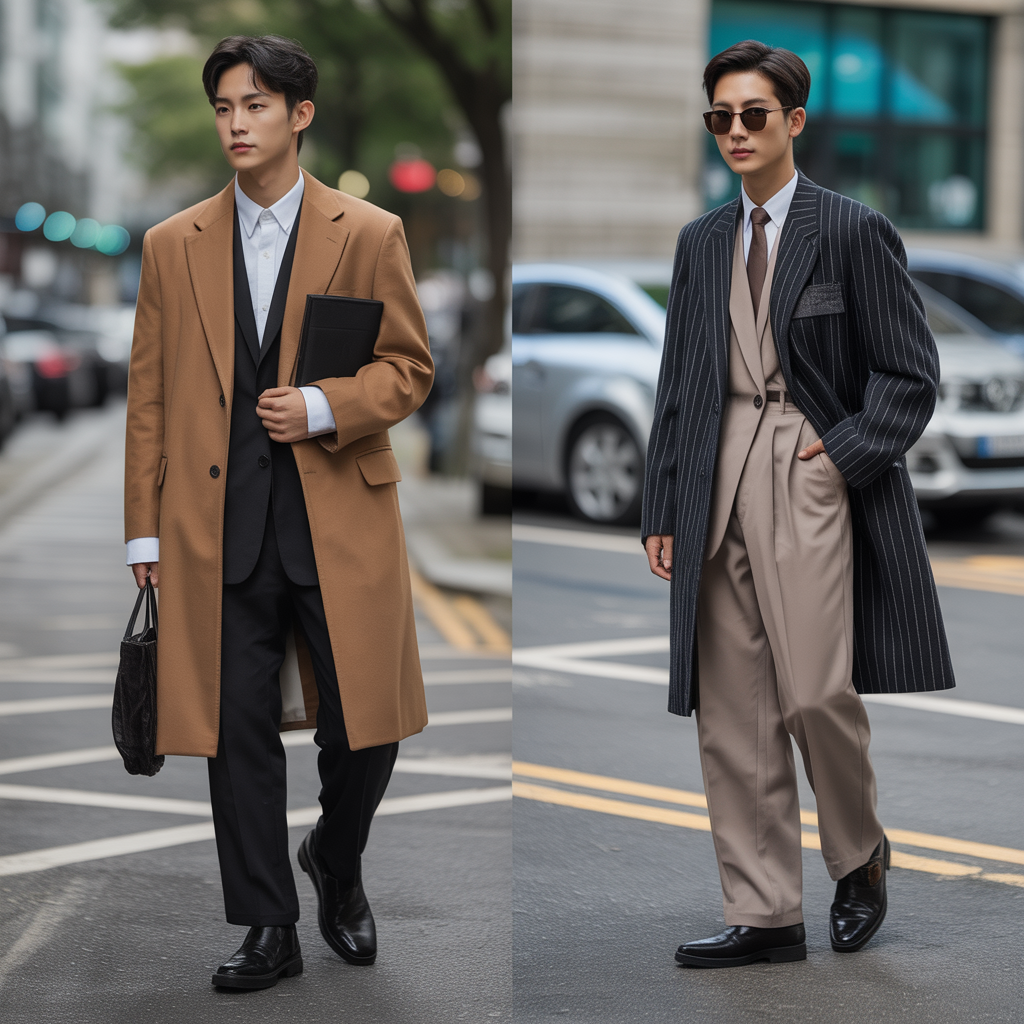20 stylish korean mens outfit ideas with overcoat