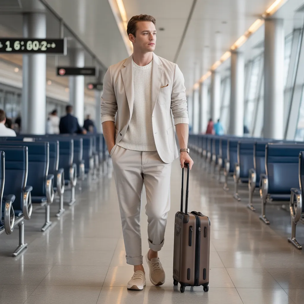 airport outfits for men to travel in comfort and style