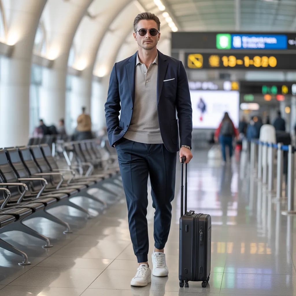airport outfits for men to travel in comfort and style