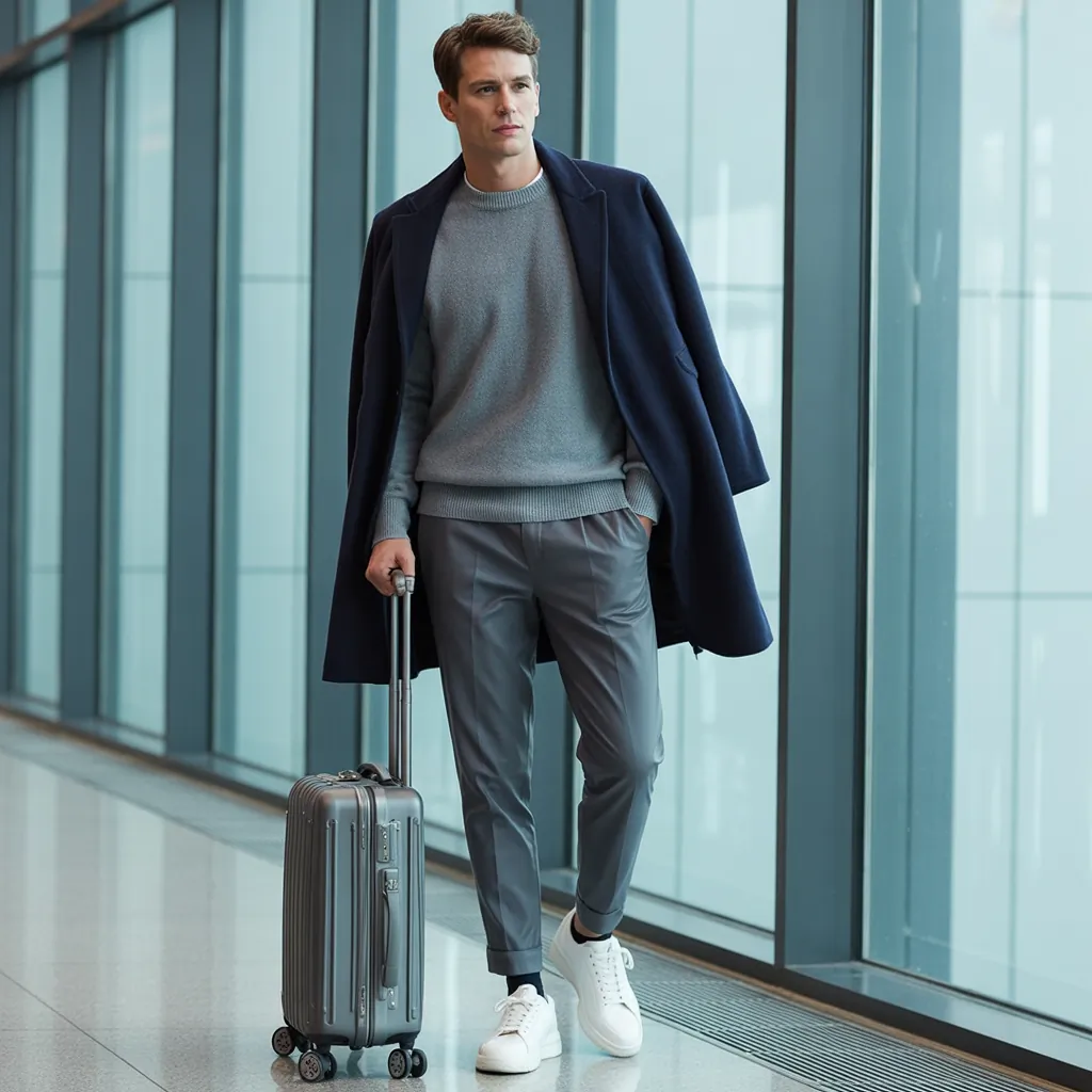 airport outfits for men to travel in comfort and style
