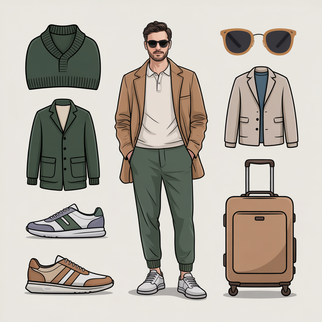airport outfits for men to travel in comfort and style