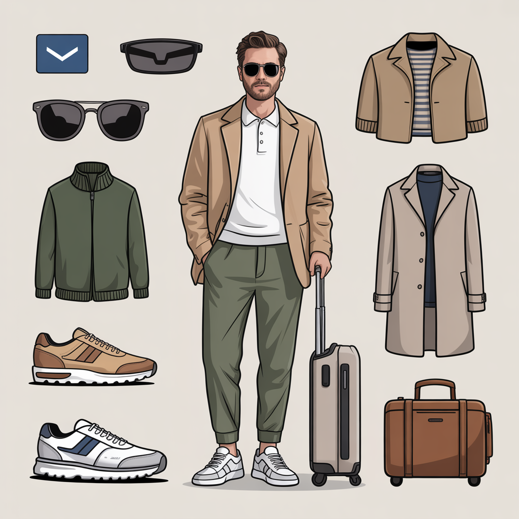 airport outfits for men to travel in comfort and style