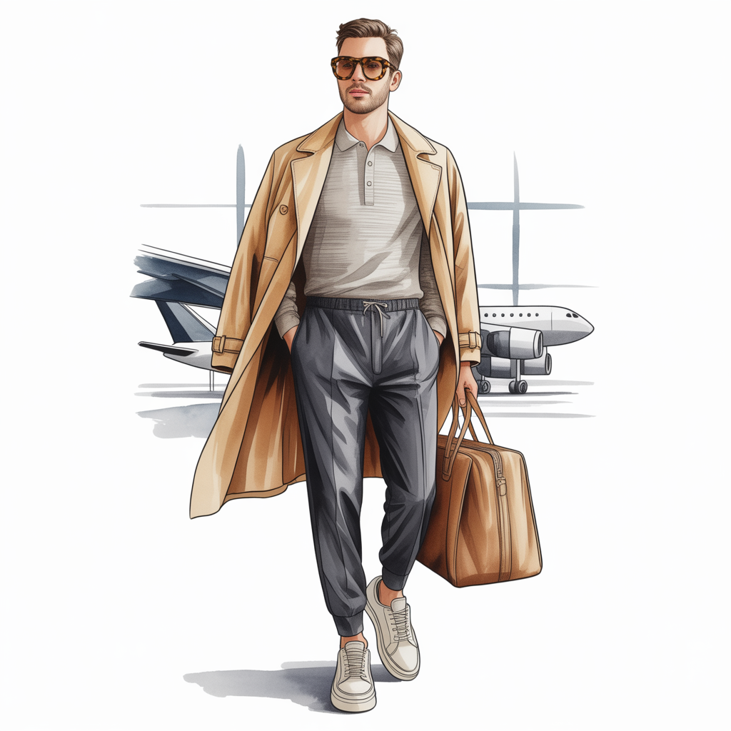 airport outfits for men to travel in comfort and style