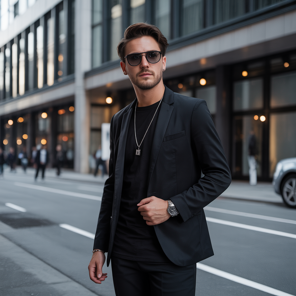 all black outfit men