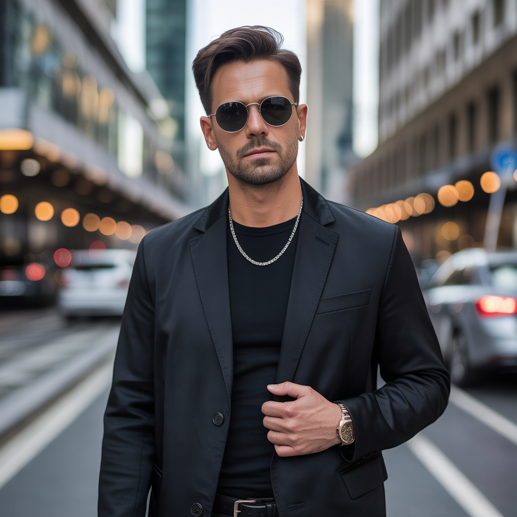 all black outfit men