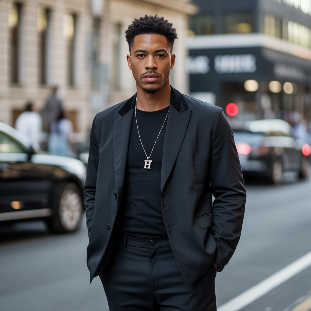 all black outfit men