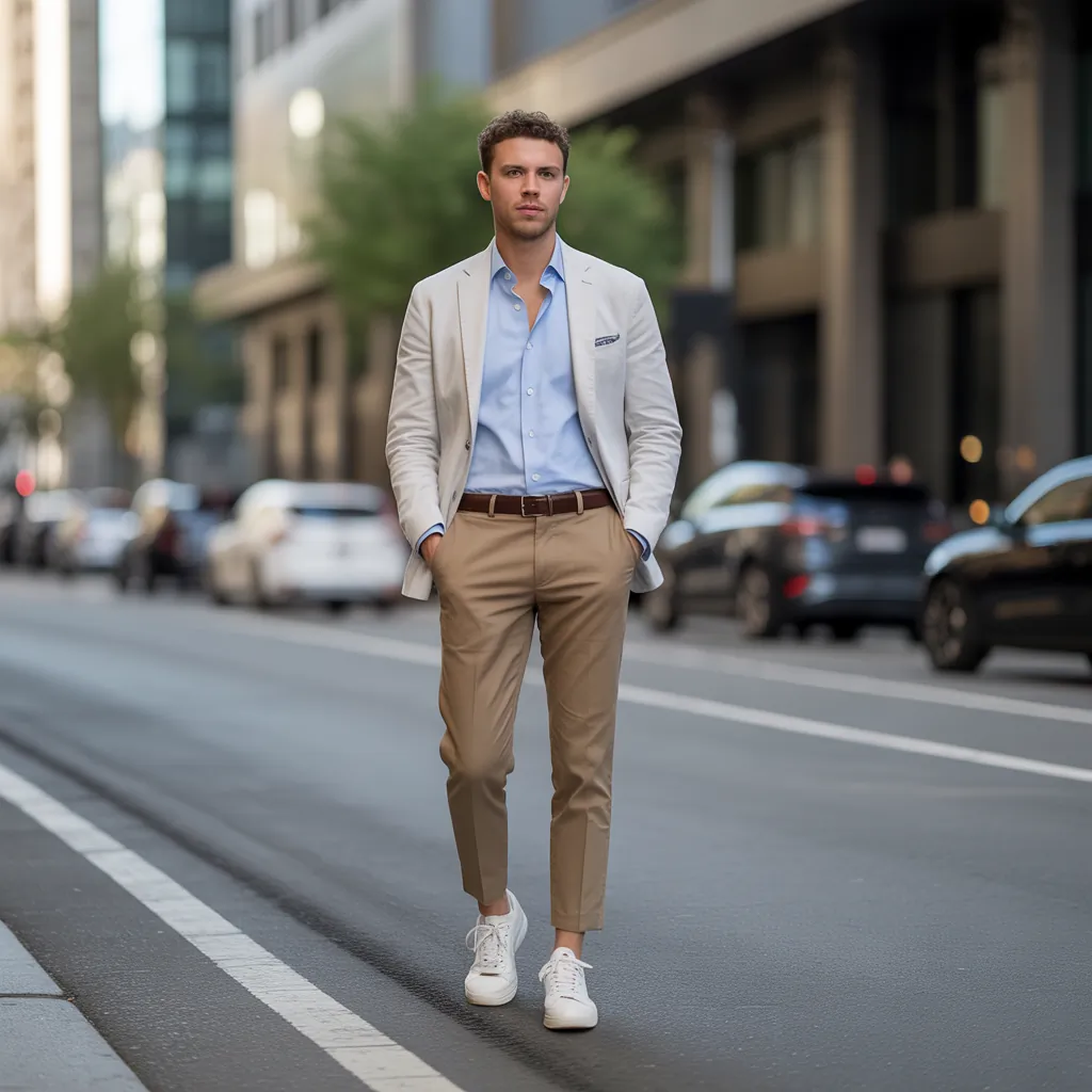 baby blue shirt outfit