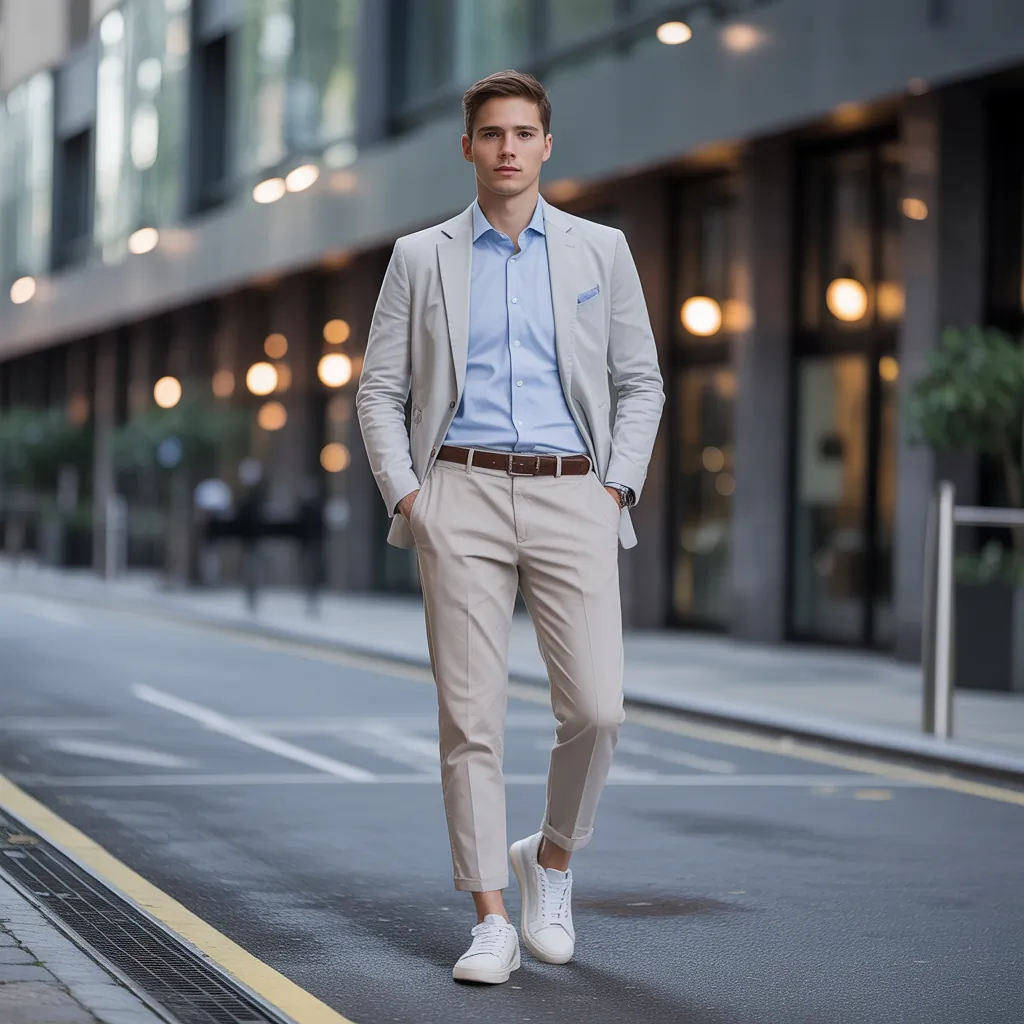 baby blue shirt outfit