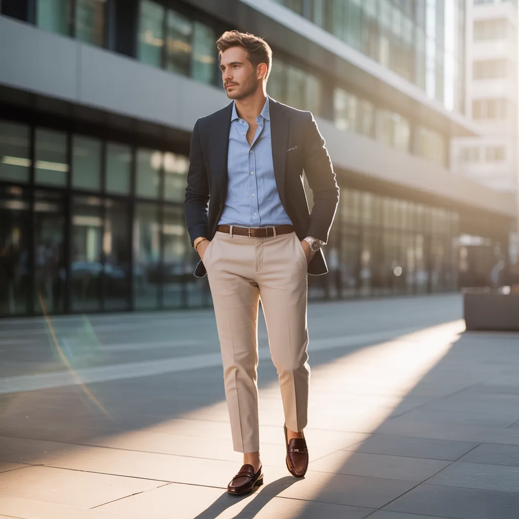 baby blue shirt outfit
