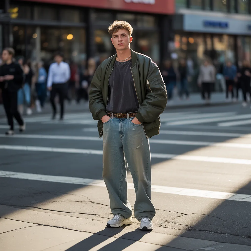 baggy jeans outfit men