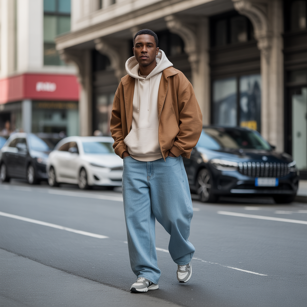 baggy jeans outfit men