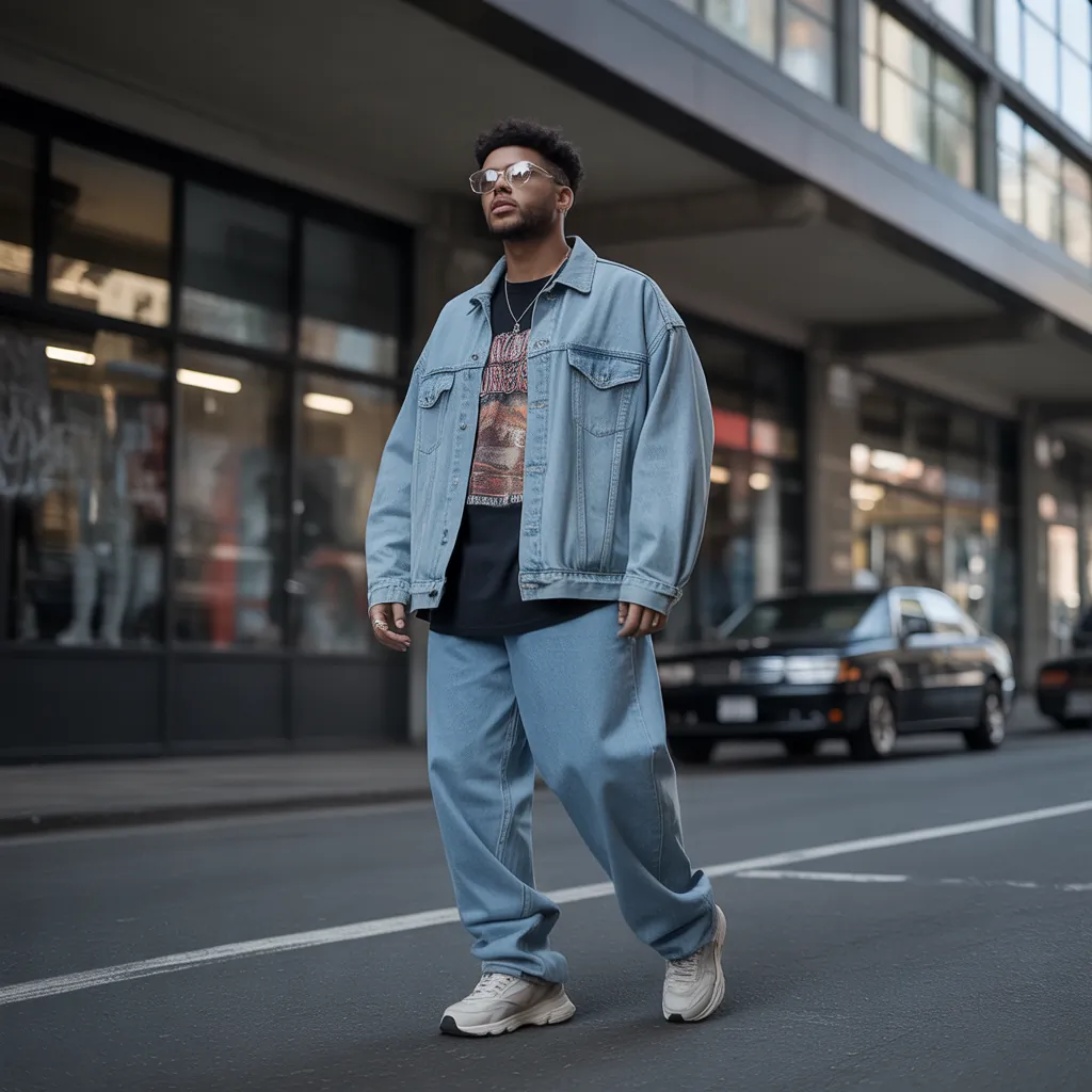 baggy jeans outfit men