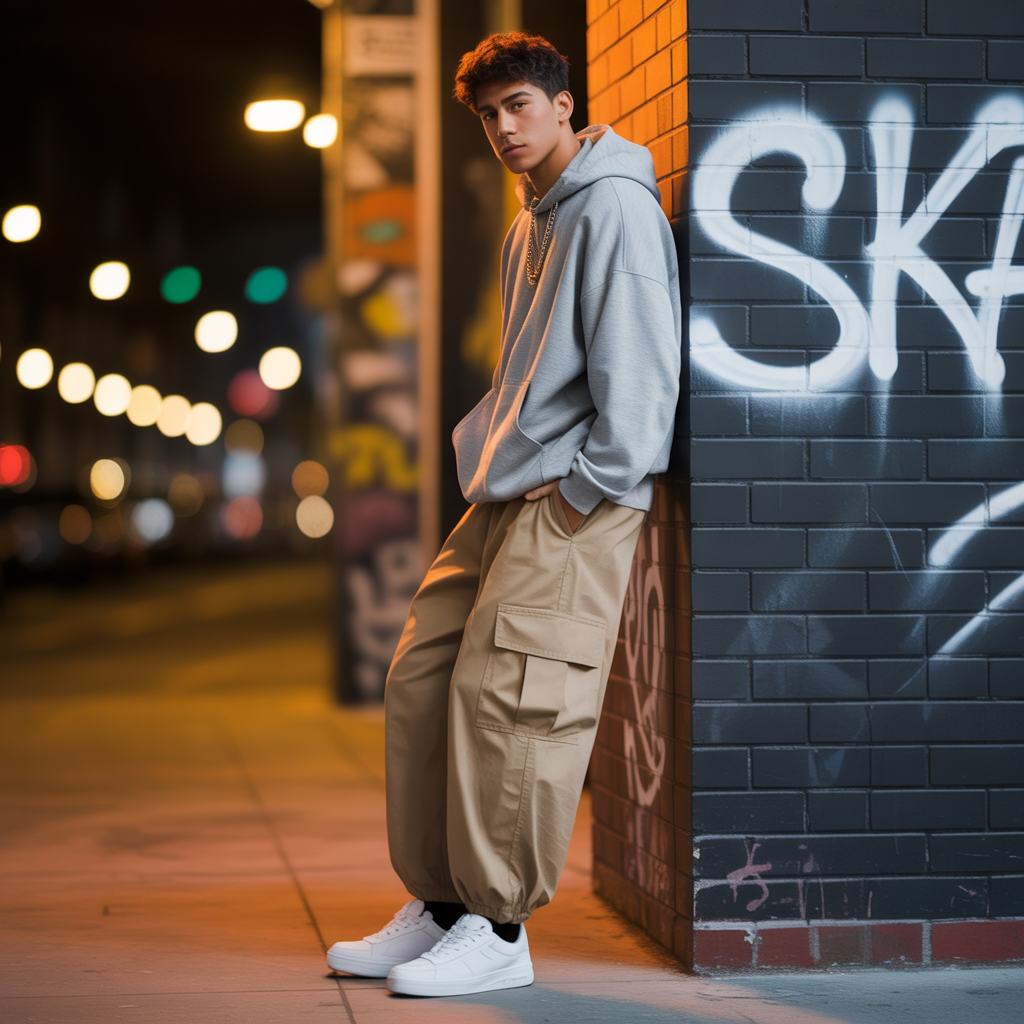 baggy jeans outfit men