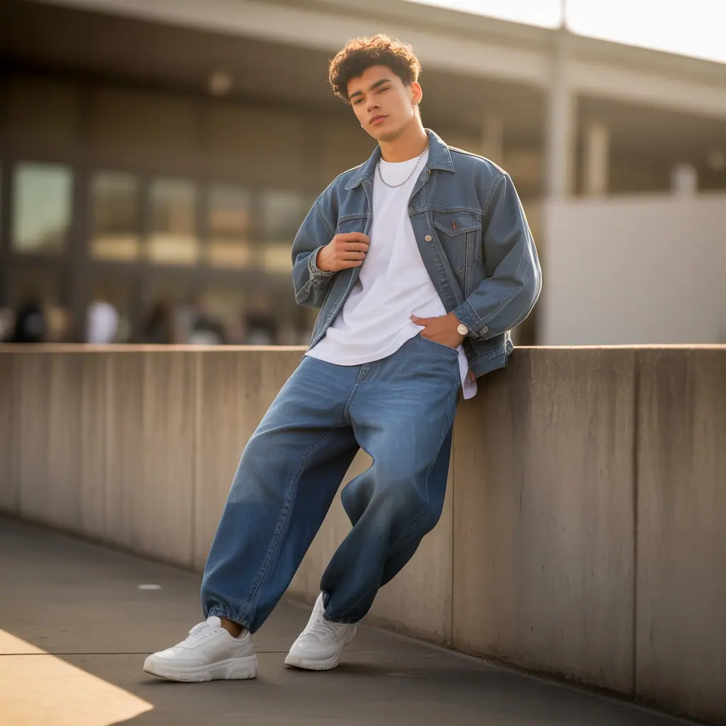 baggy jeans outfit men