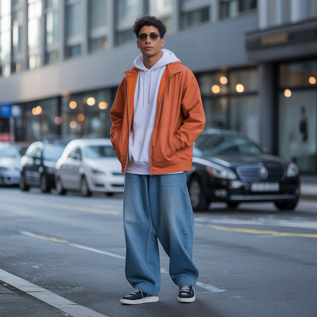 baggy jeans outfit men
