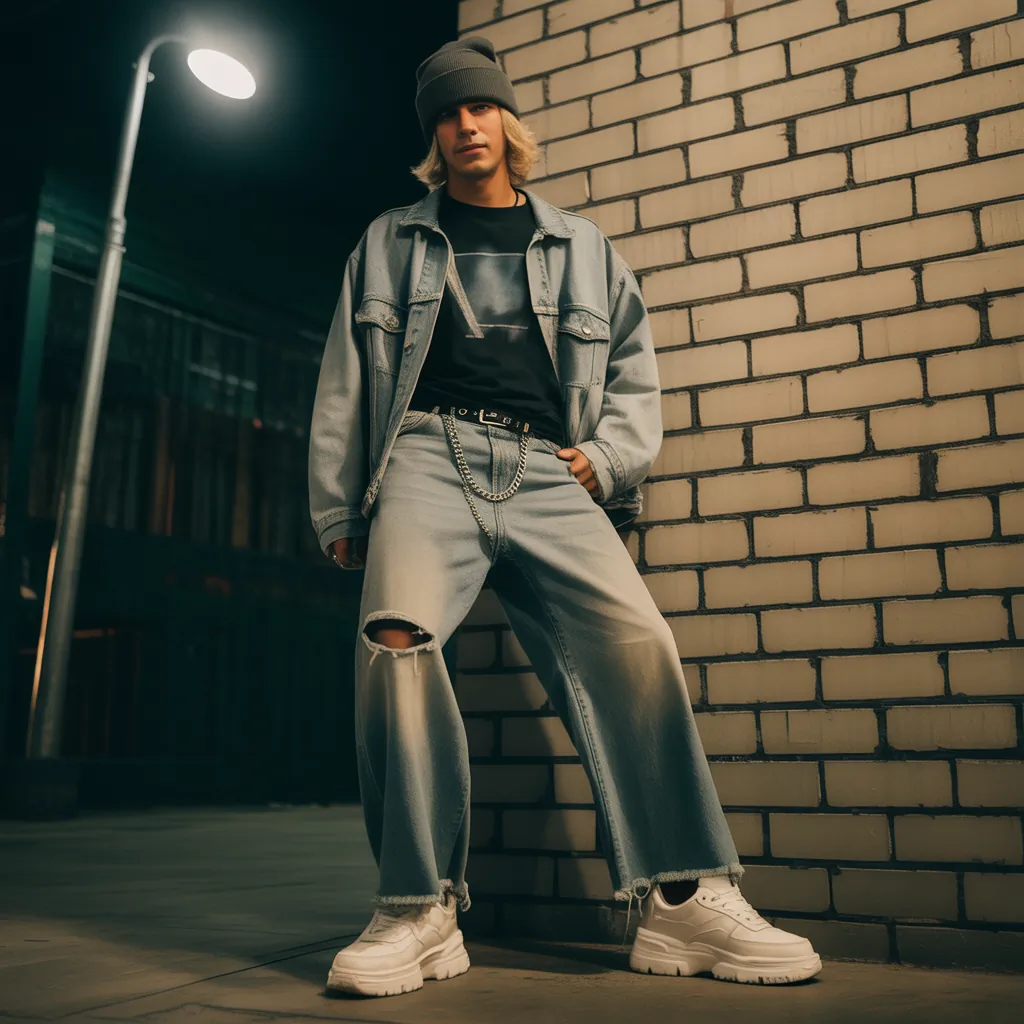 baggy jeans outfit men