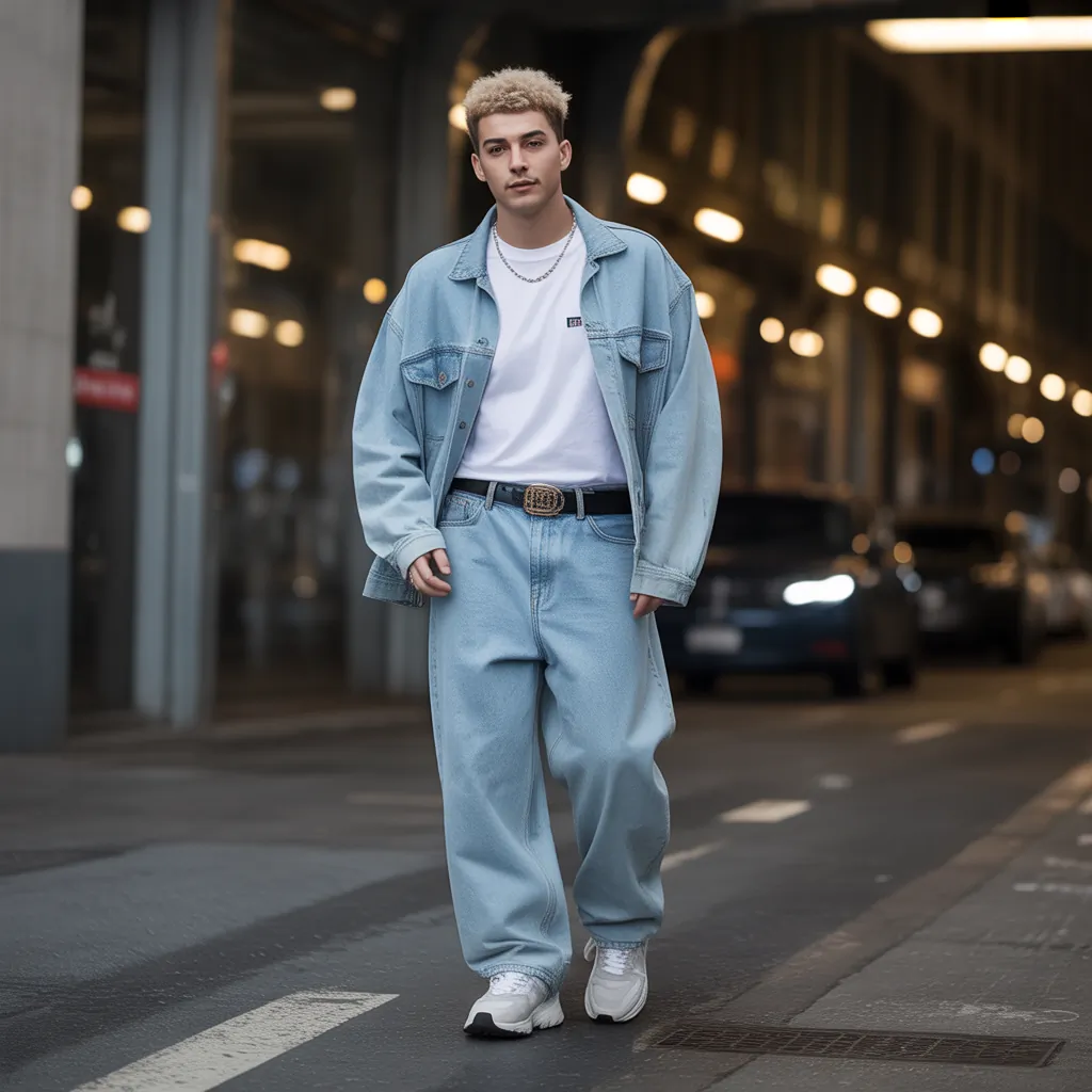baggy jeans outfit men