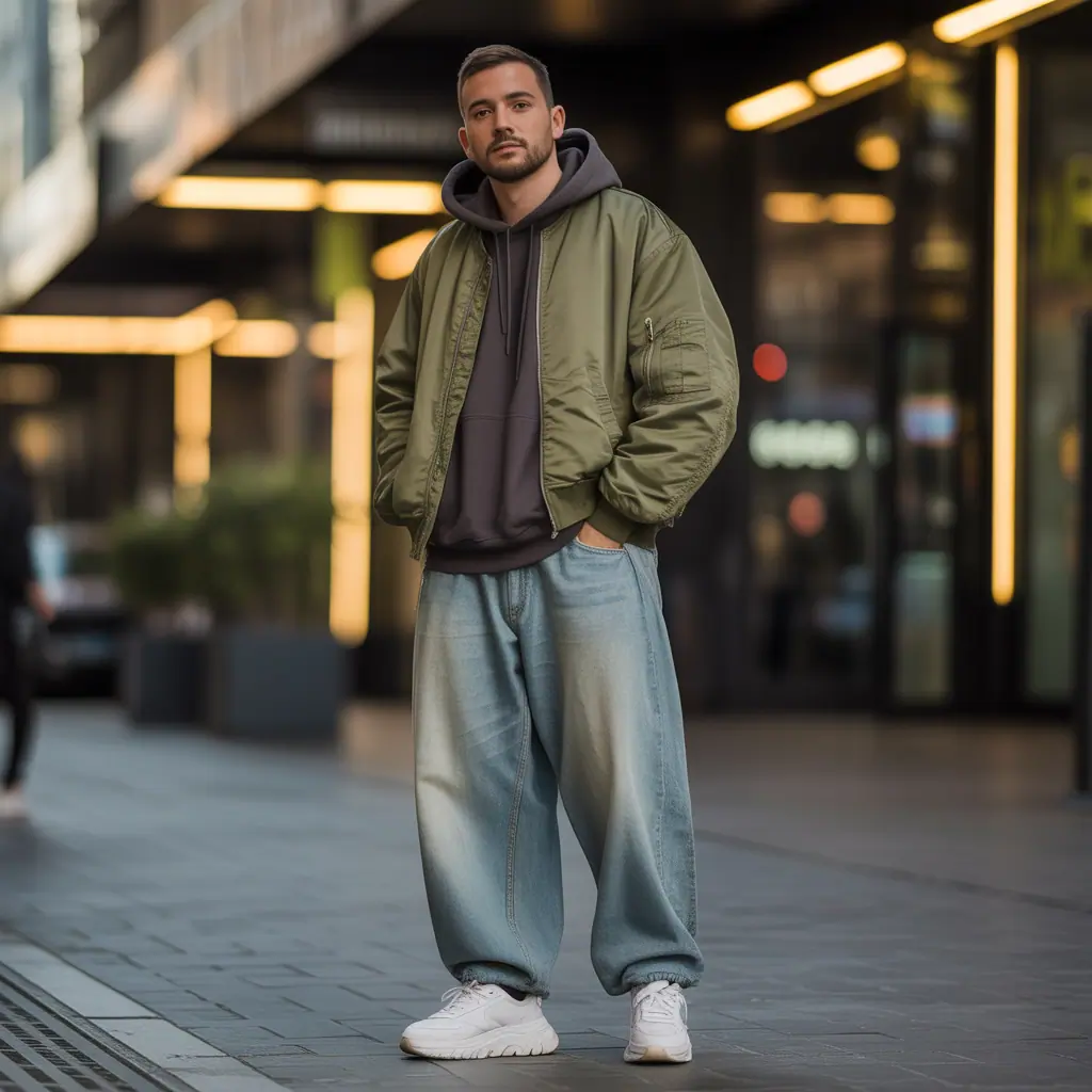 baggy jeans outfit men