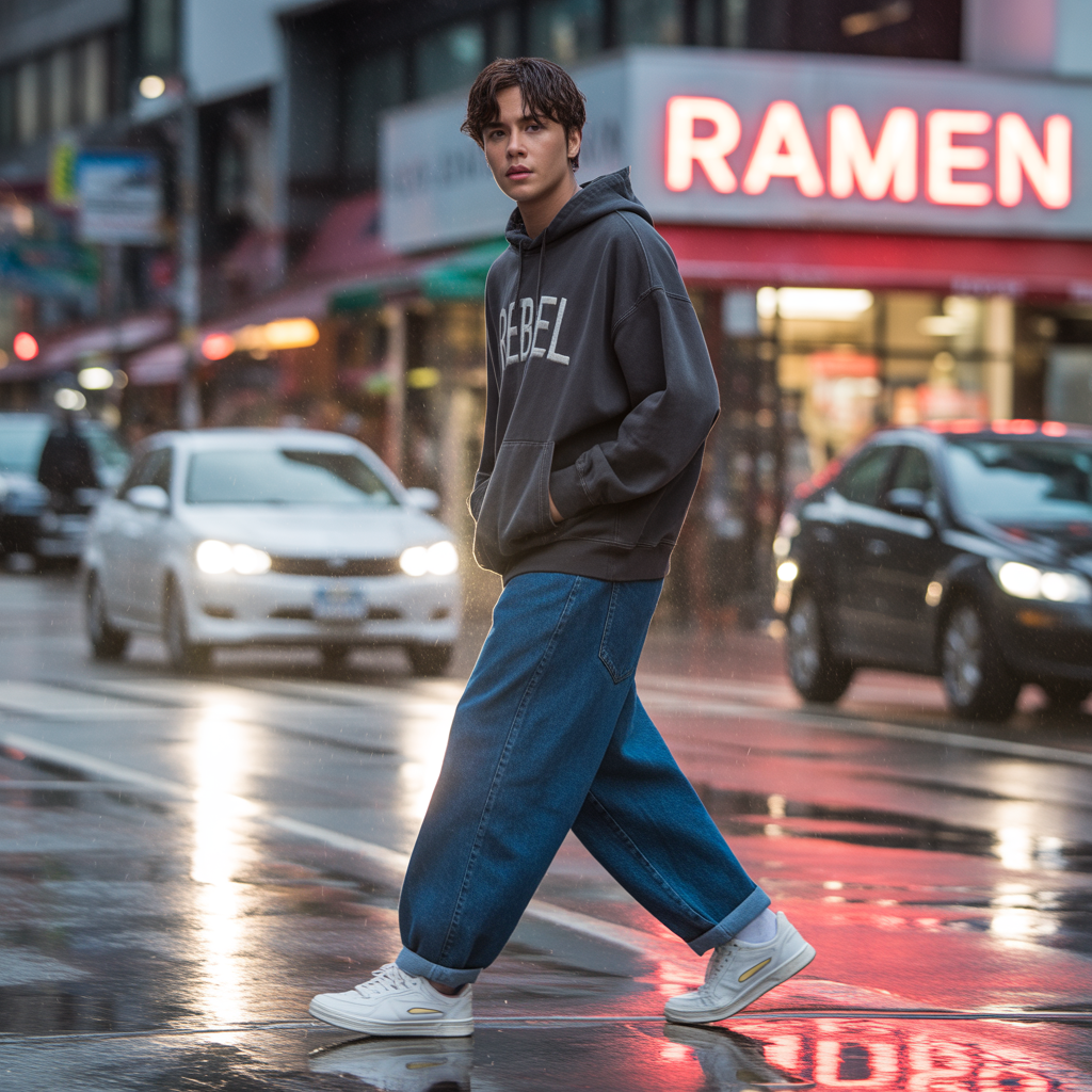 baggy jeans outfit men