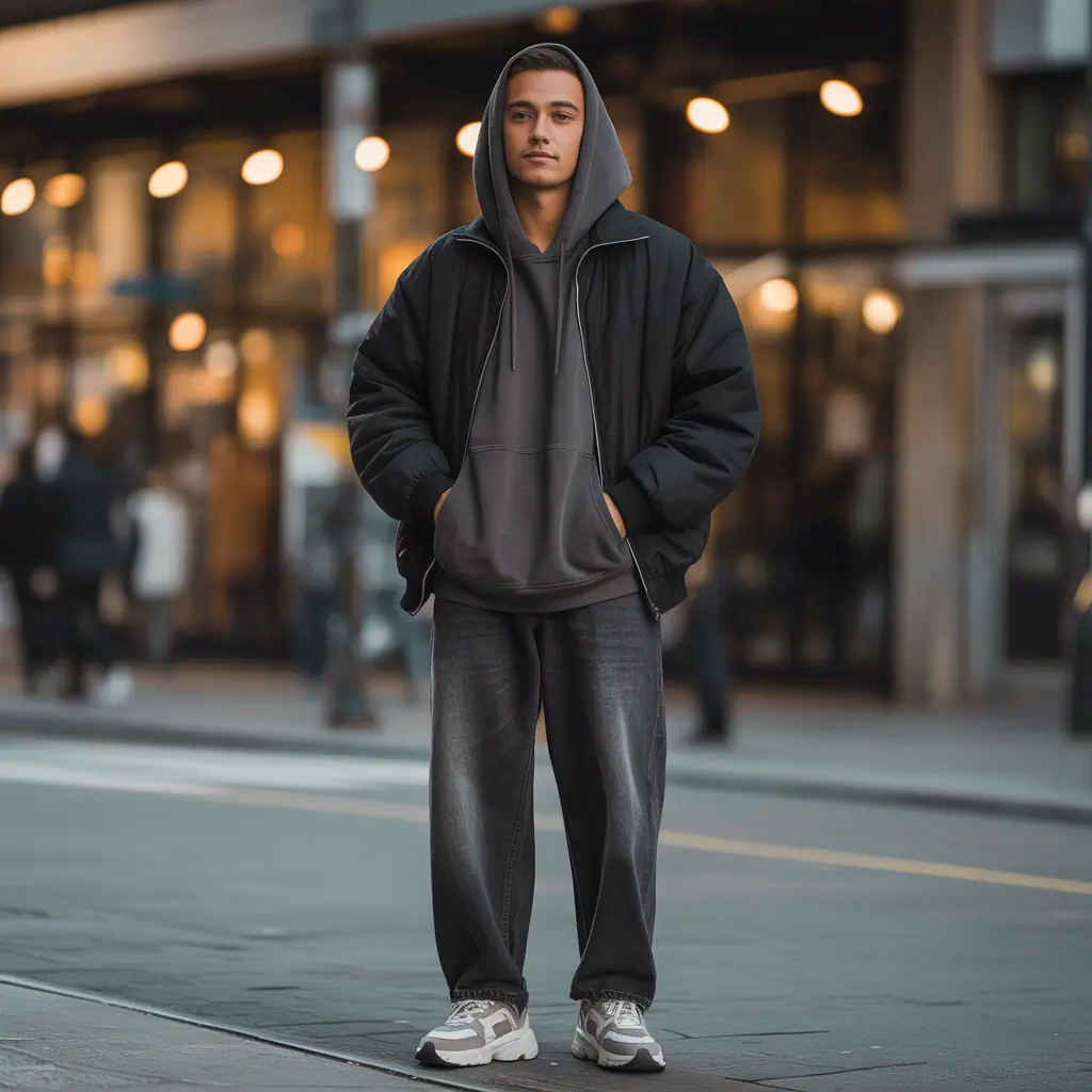 baggy jeans outfit men