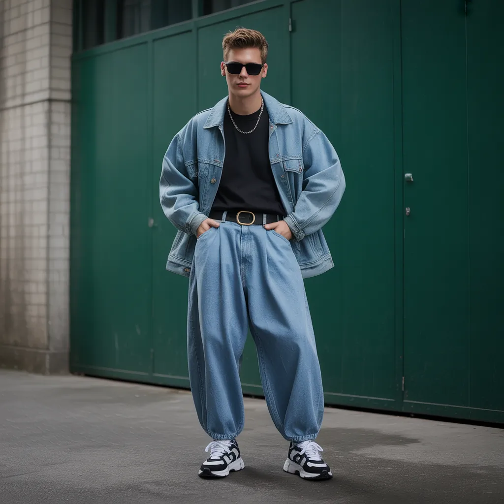 baggy jeans outfit men
