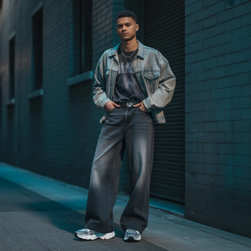 baggy jeans outfit men