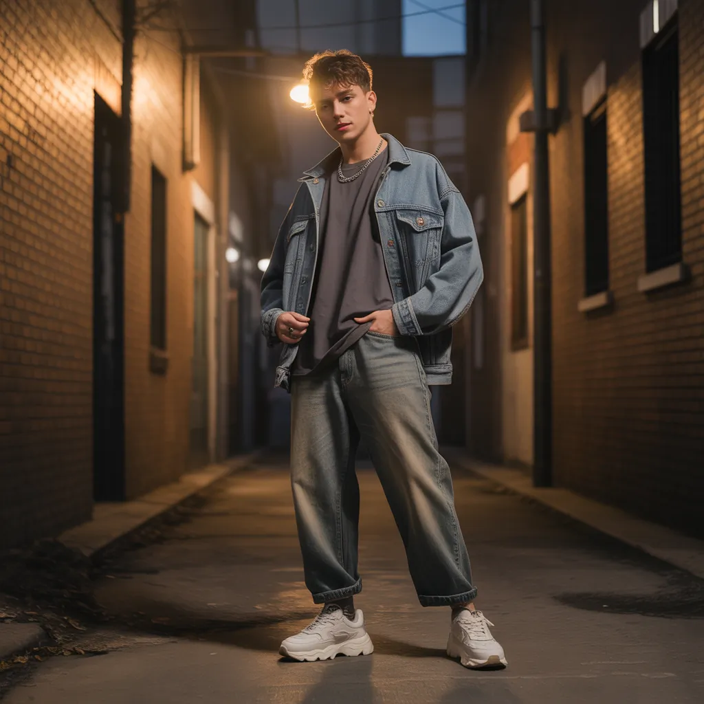 baggy jeans outfit men