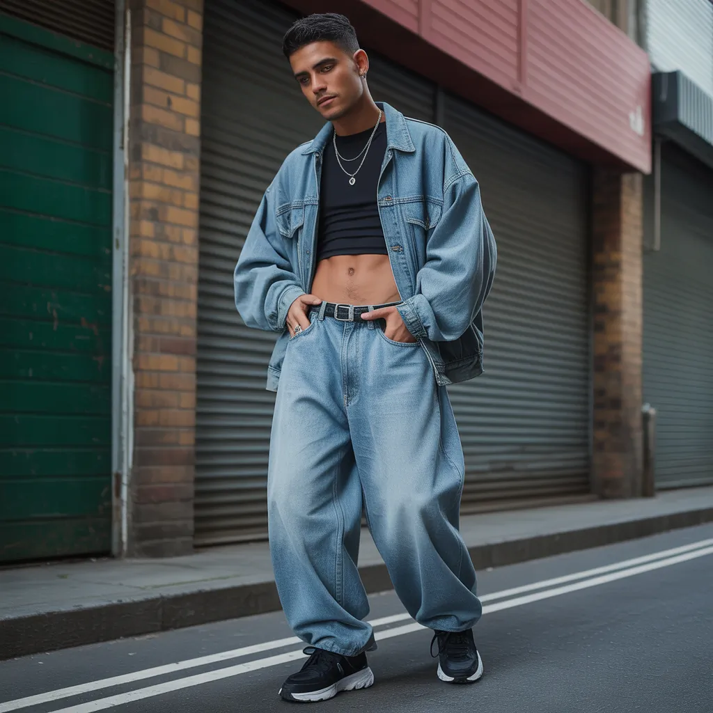 baggy jeans outfit men