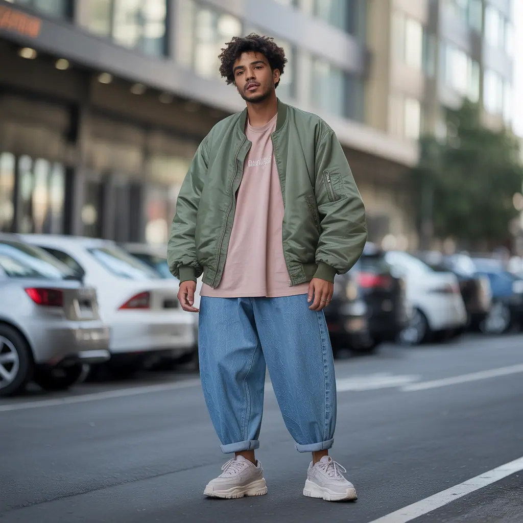 baggy jeans outfit men
