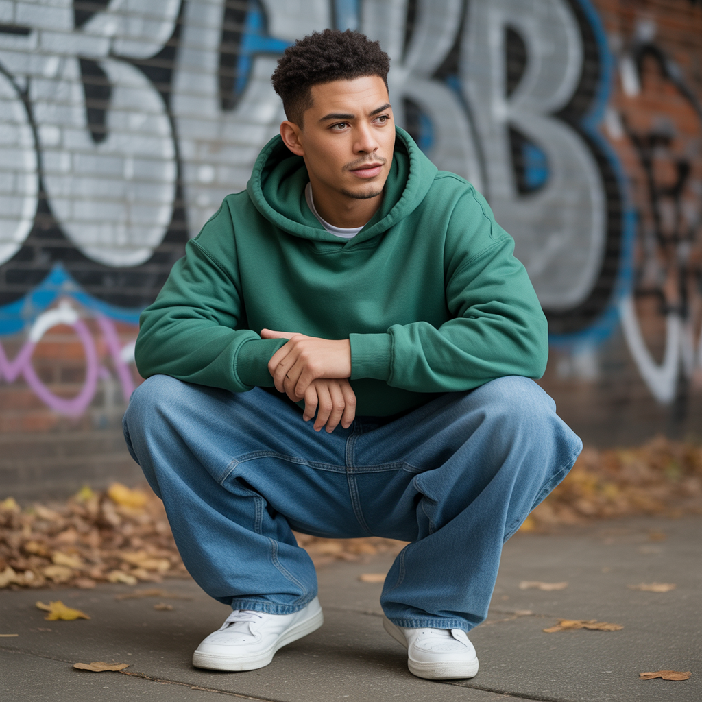 baggy jeans outfit men