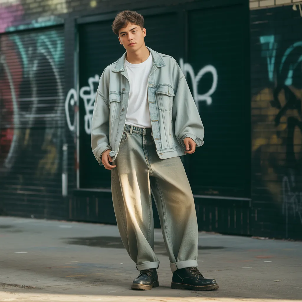 baggy jeans outfits for men