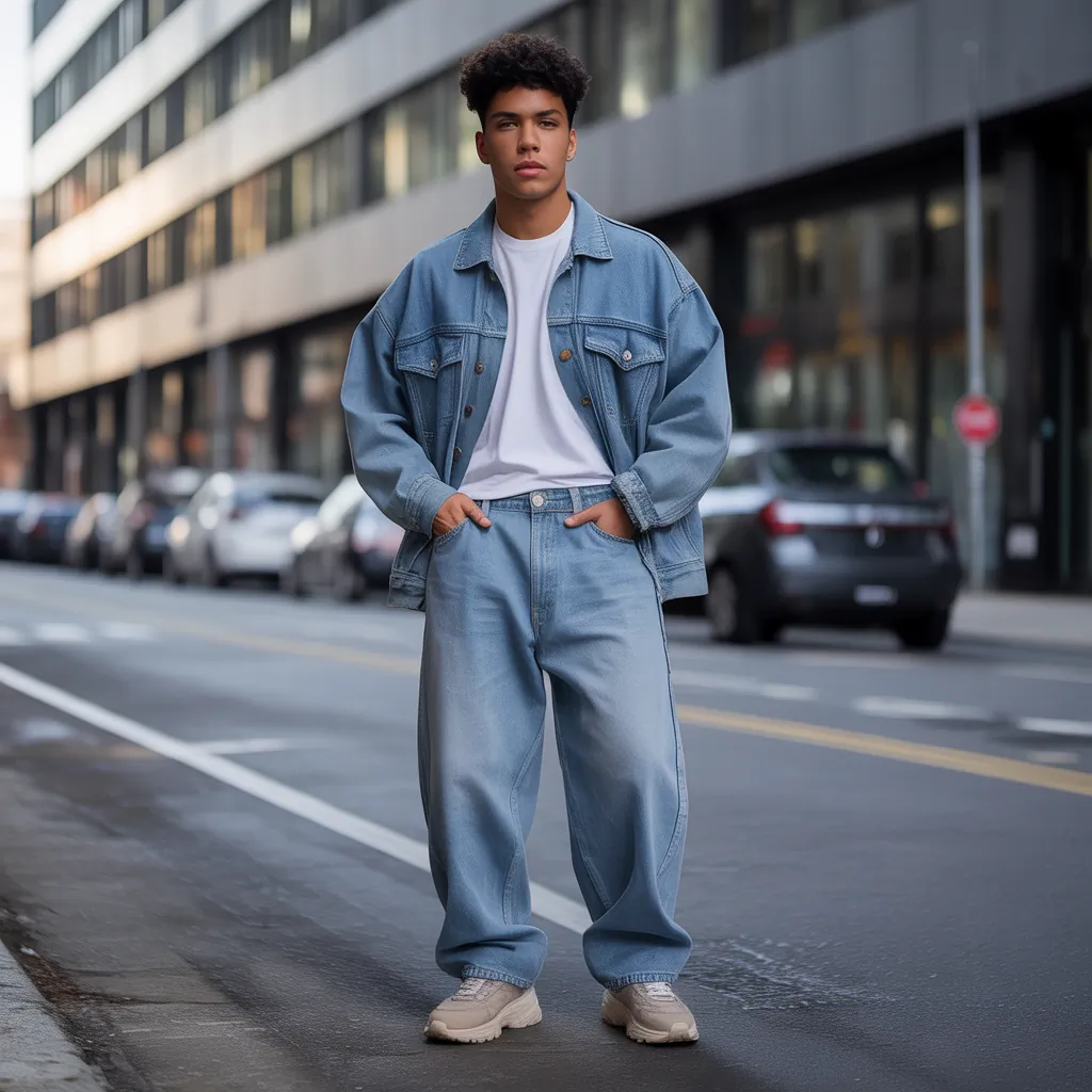 baggy jeans outfits for men