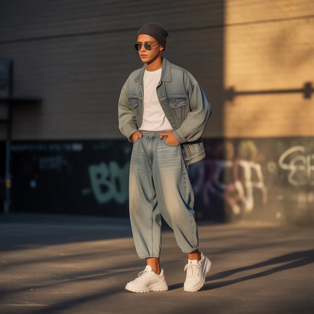 baggy jeans outfits for men