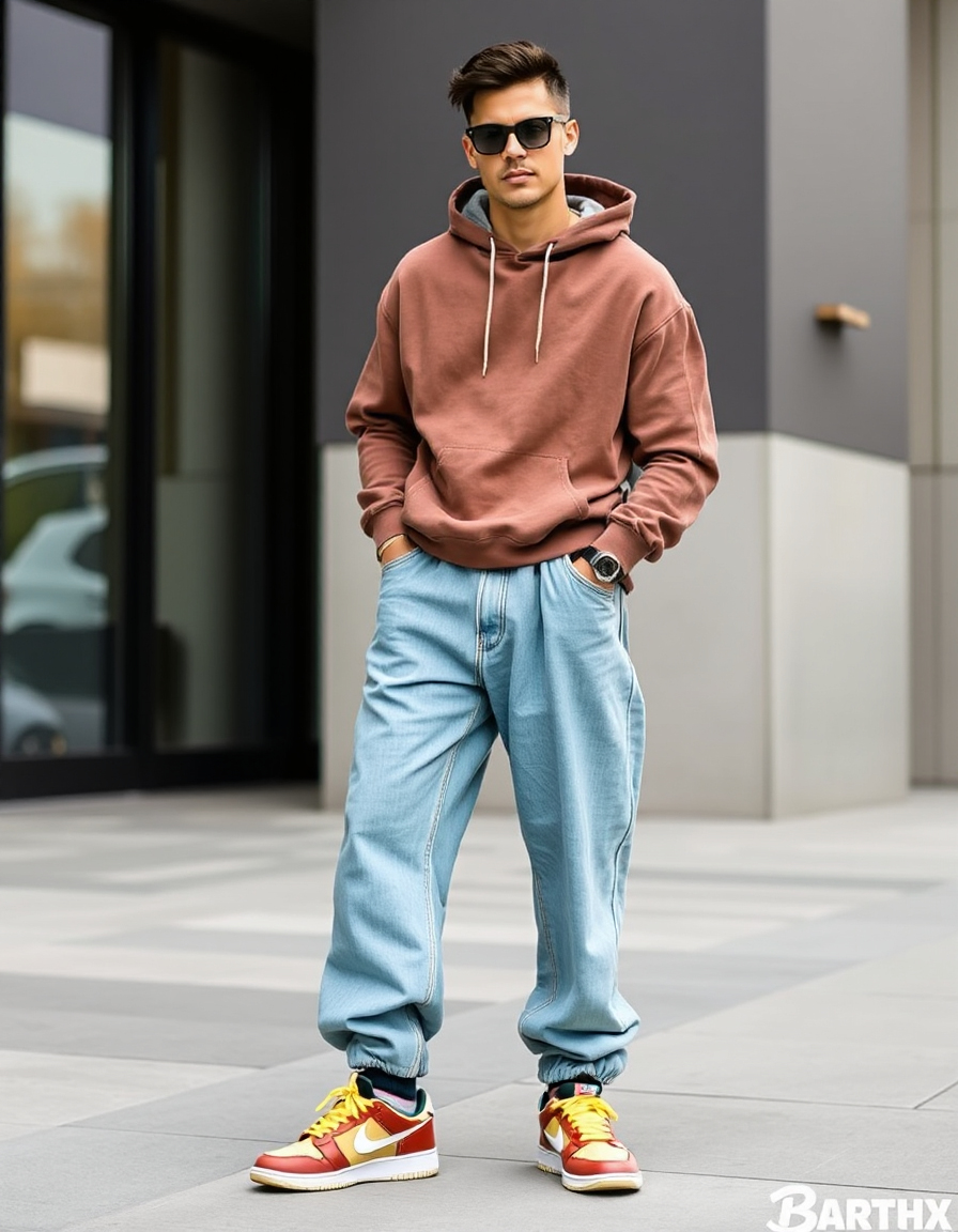 baggy jeans outfits for men