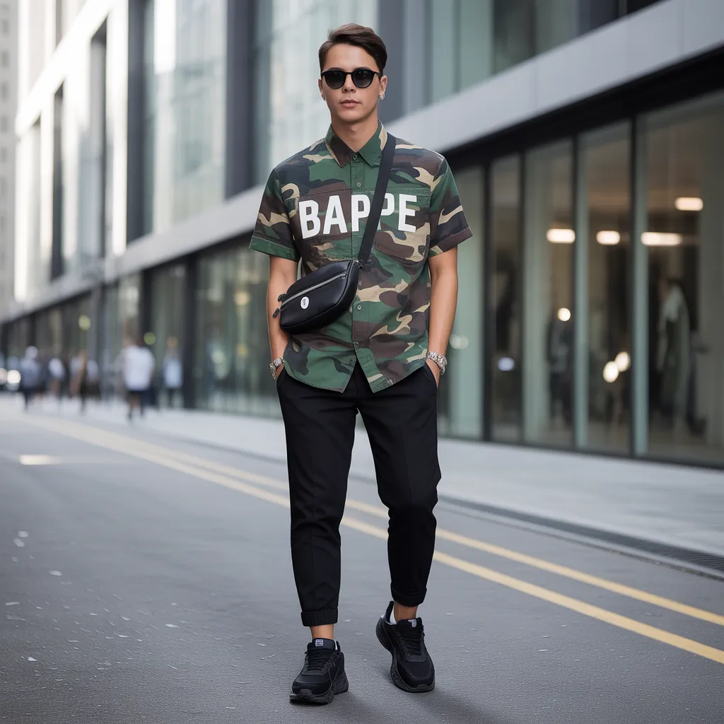 bape shirt outfit