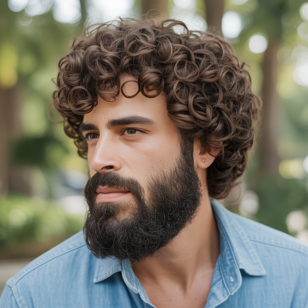 beard styles for curly hair
