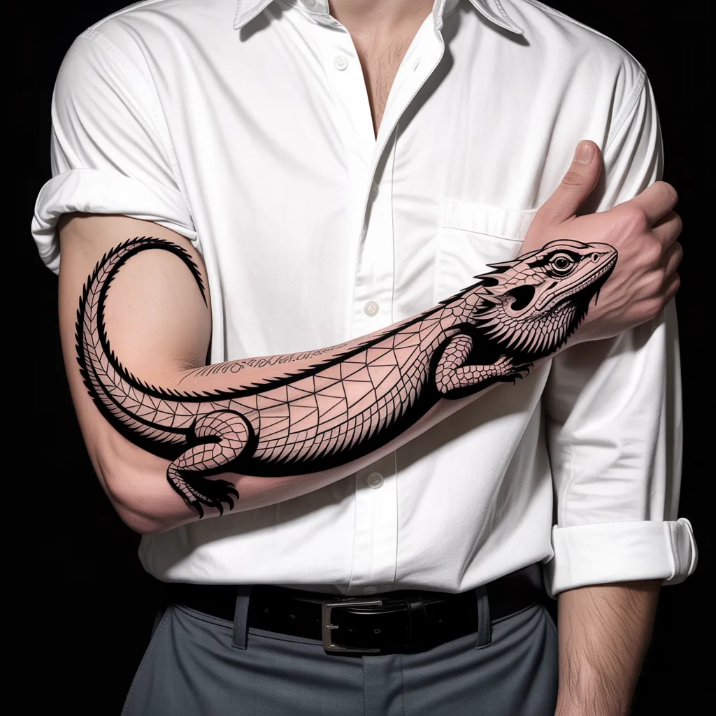 bearded dragon tattoo