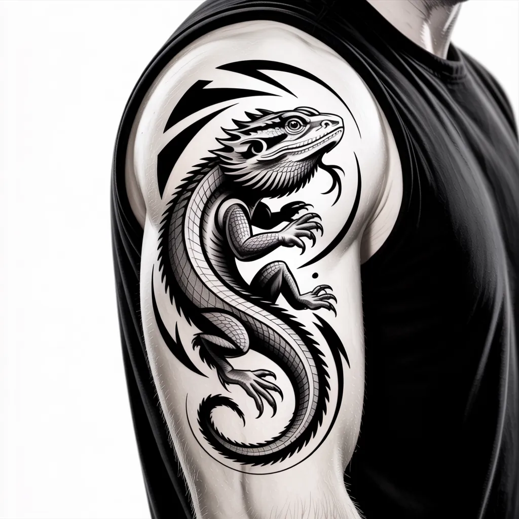 bearded dragon tattoo