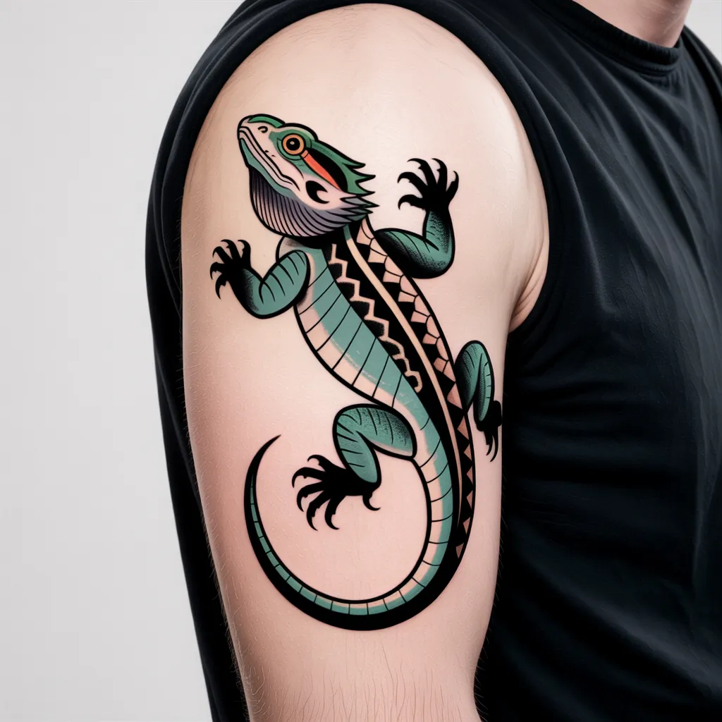bearded dragon tattoo