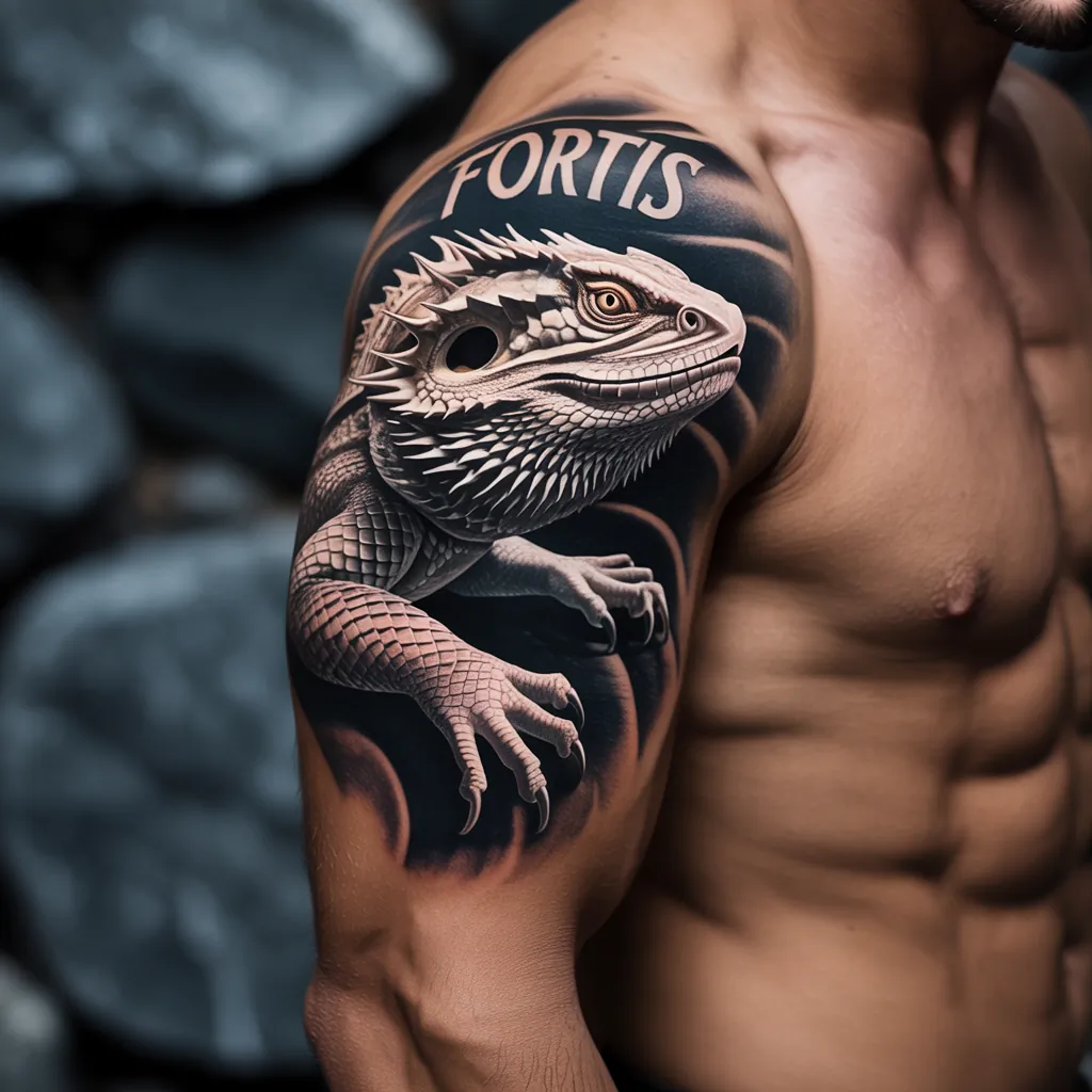bearded dragon tattoo