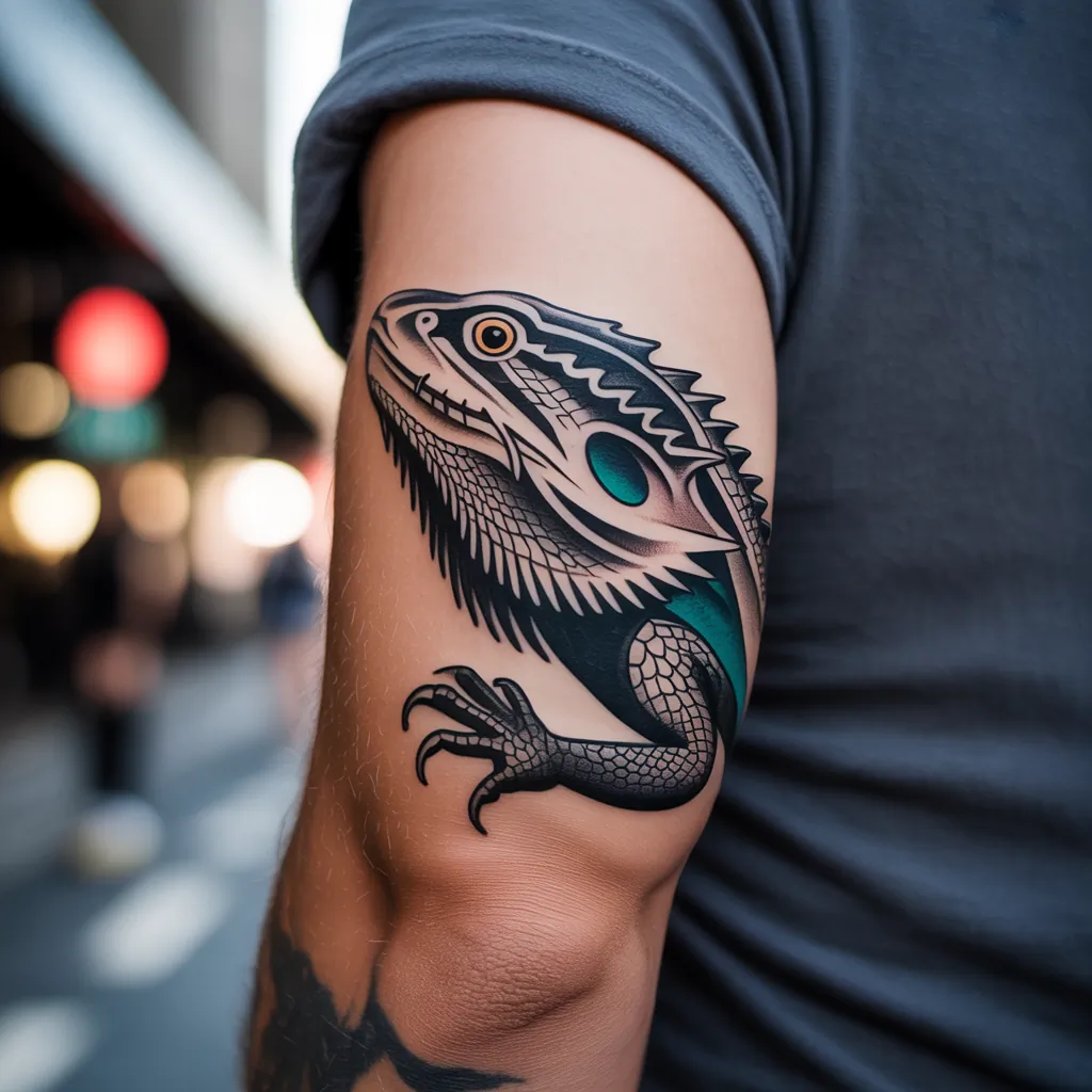 bearded dragon tattoo