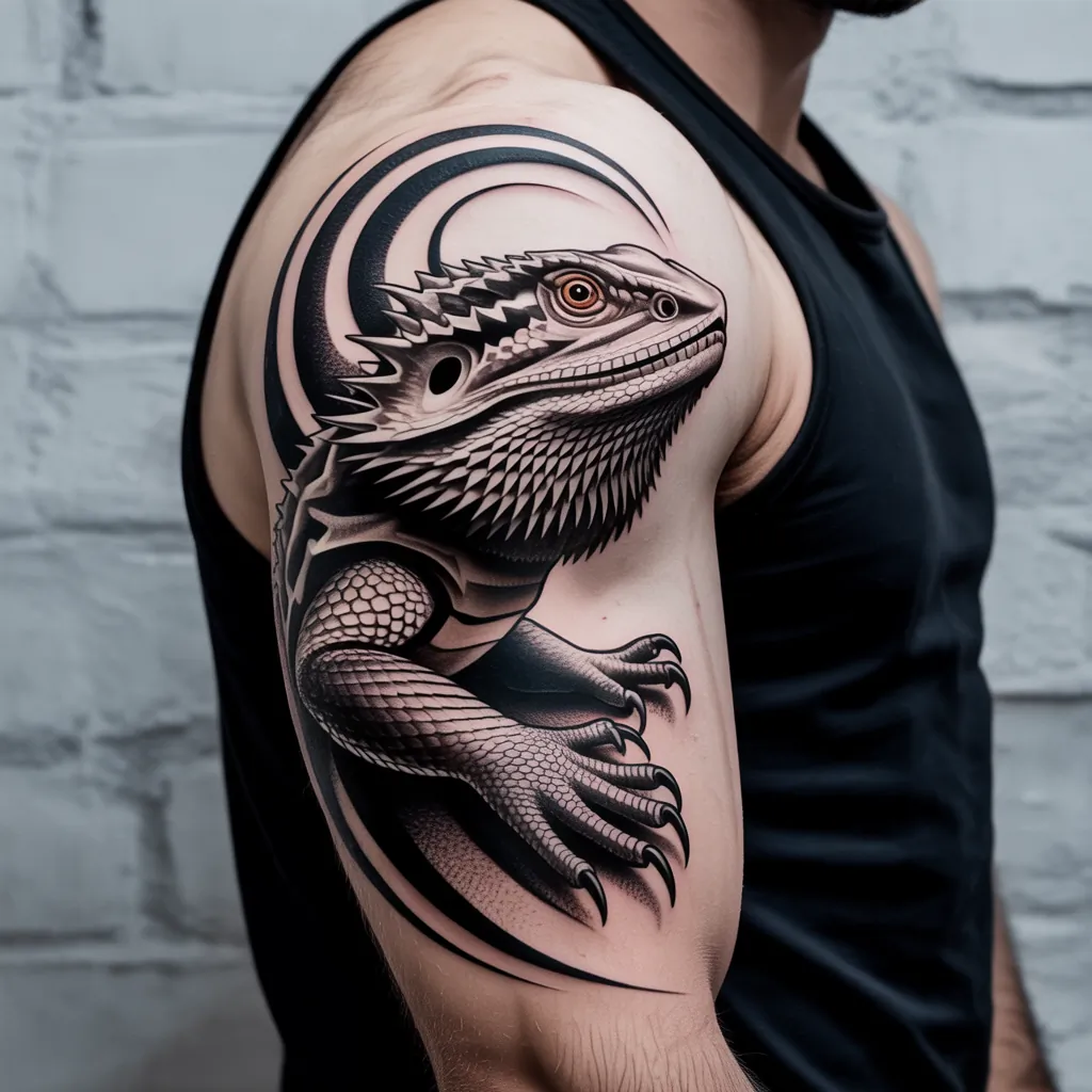 bearded dragon tattoo